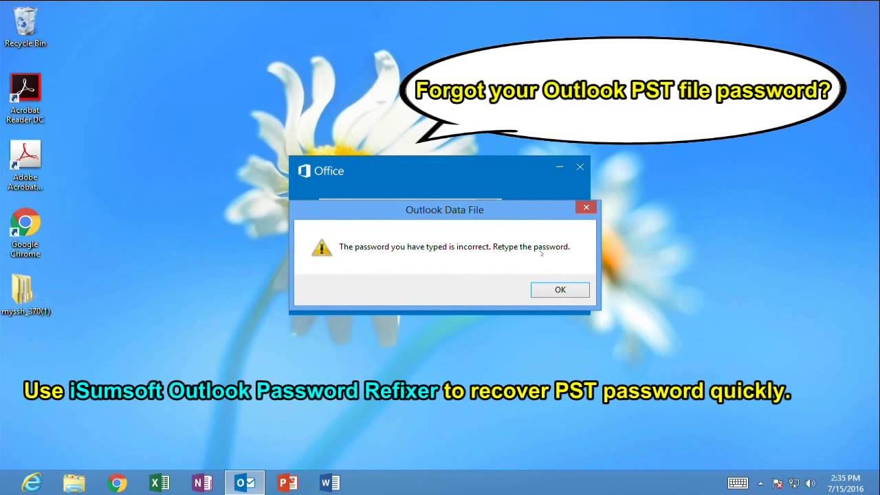 recover pst password free